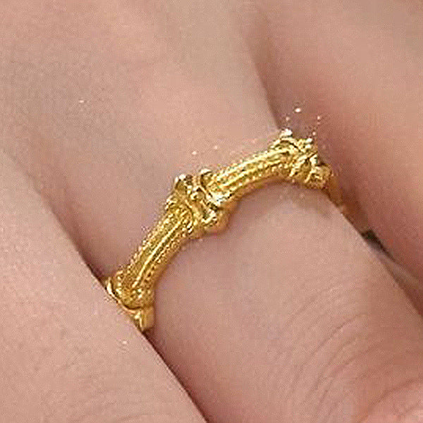 [Retro Luxe]  18K Fleur-de-lis Ring - with Diamond Decoration, Perfect for Weddings and Anniversaries, Perfect for Stylish and Feminine - YUZENG-jewelrystore.com