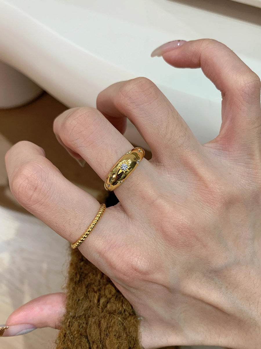 [Retro Luxe] 18K Braided Ring - The ultimate in luxury style, perfect for weddings and anniversaries - YUZENG-jewelrystore.com