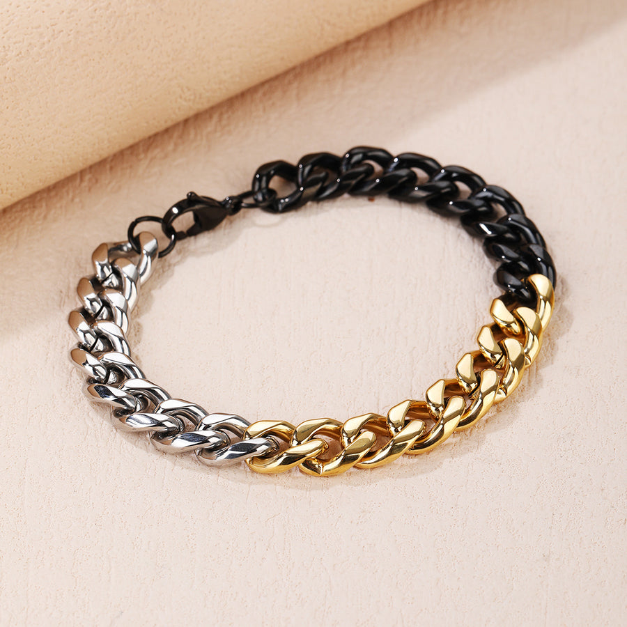 Fashion stainless steel three-color bracelet - YUZENG-jewelrystore.com