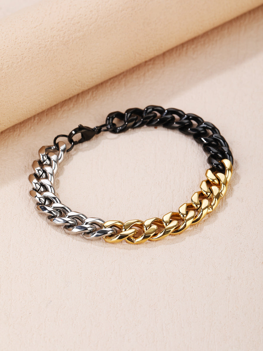 Fashion stainless steel three-color bracelet - YUZENG-jewelrystore.com