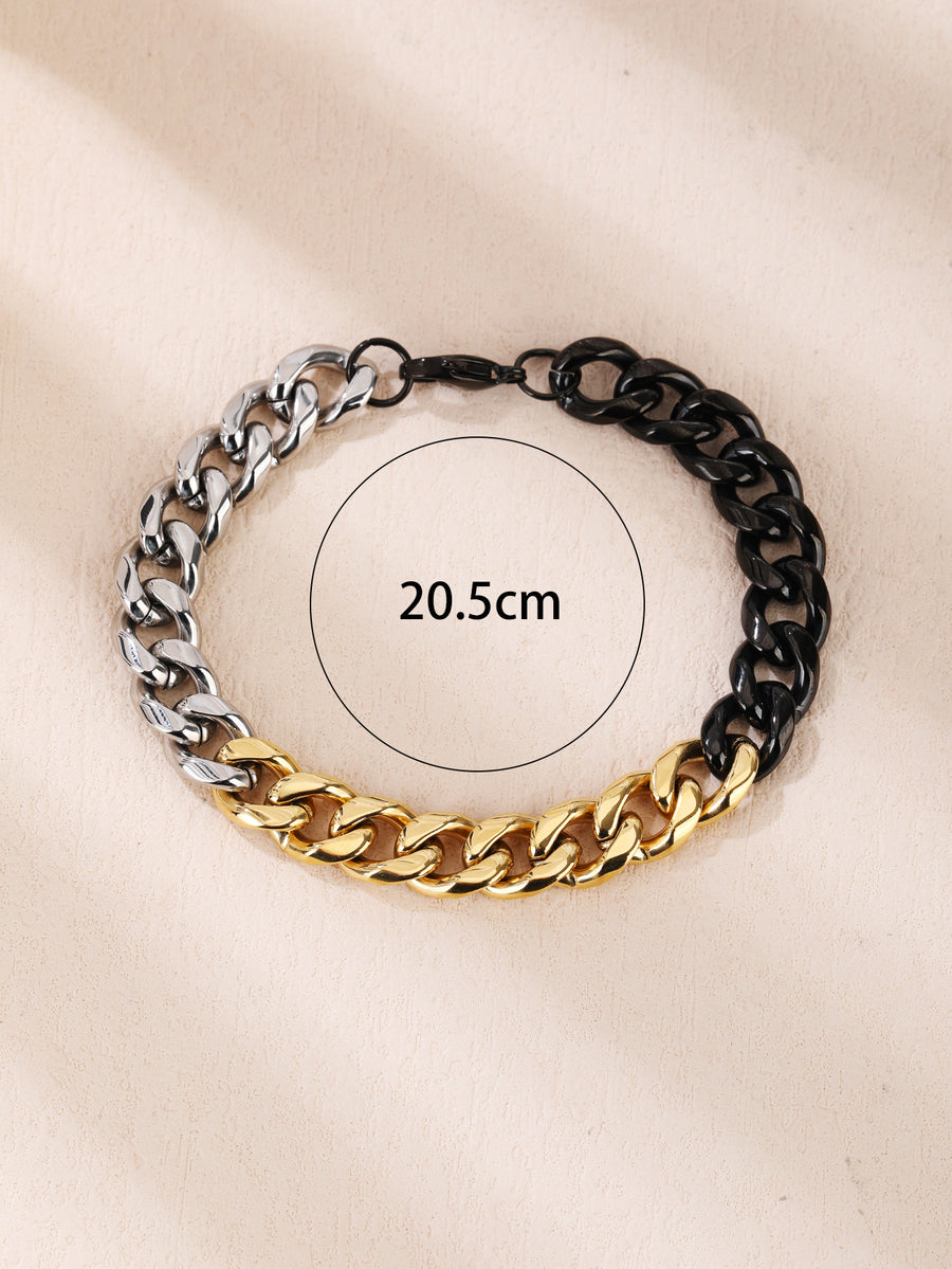 Fashion stainless steel three-color bracelet - YUZENG-jewelrystore.com