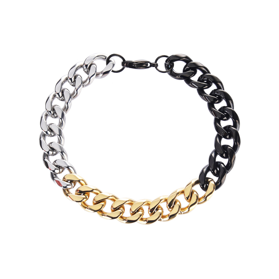 Fashion stainless steel three-color bracelet - YUZENG-jewelrystore.com