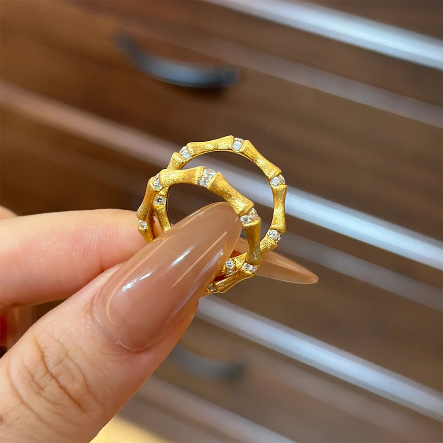 Gold Bamboo Ring