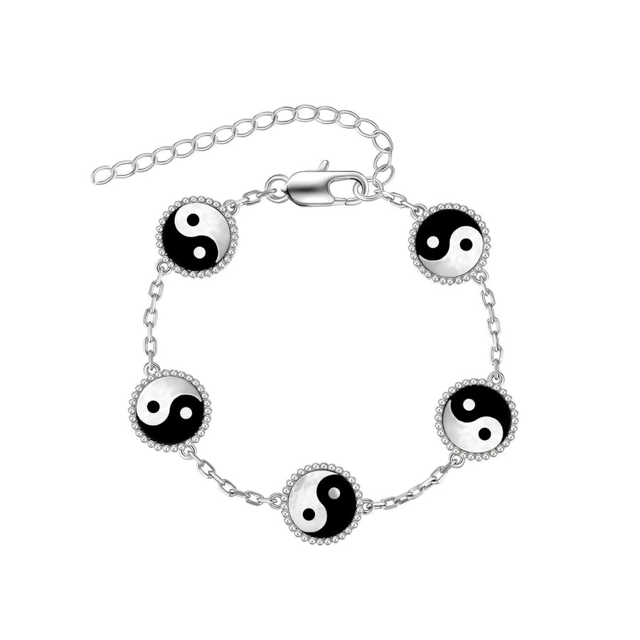 18k/925s non-fading couple bracelet, Tai Chi bracelet