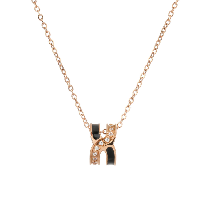 Sparkle in Style with Our Dazzling H Initial Circle Necklace