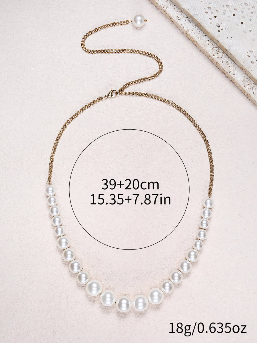 Natural pearl ladies light luxury necklace choker
