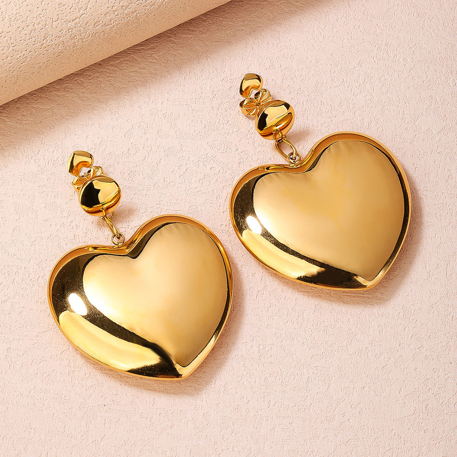 Stainless Steel Earrings for Women - Fashionable, Bold, and Versatile for Everyday Statement Looks with 18K Gold Plating!