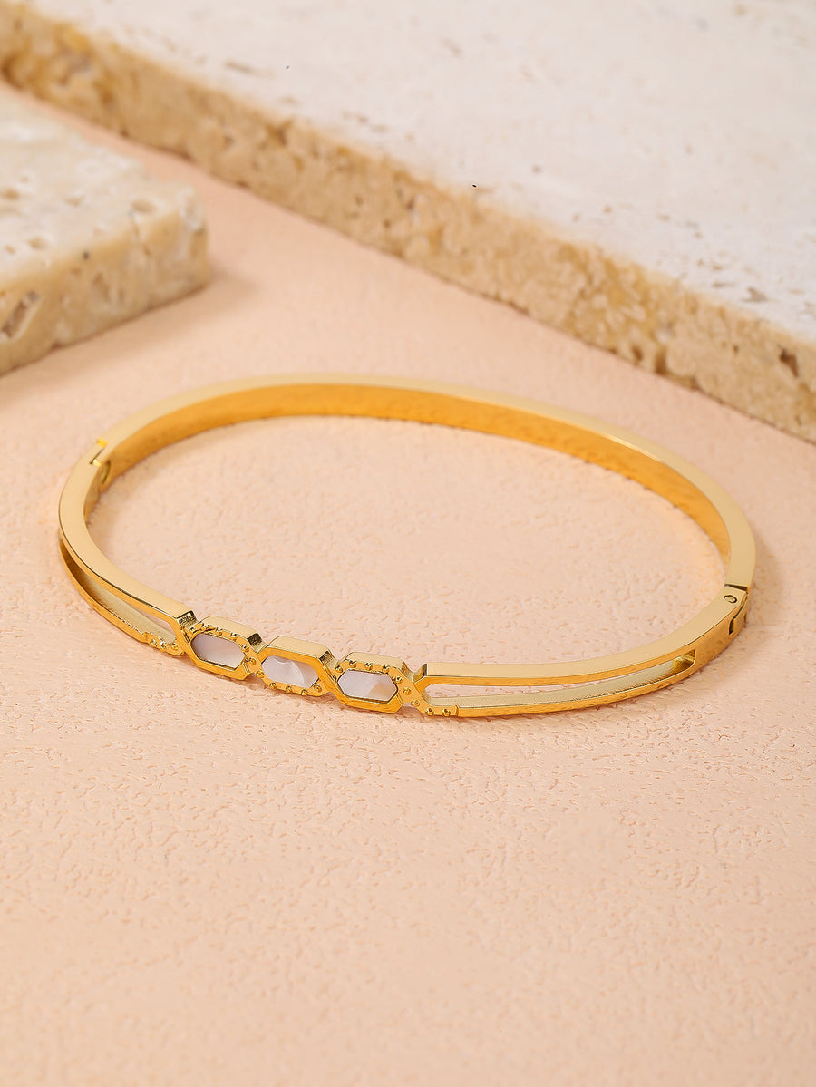 Bracelets for Women - 18k Gold bracelet - Love Bangle Bracelets, Non-Tarnish Gold Bangles, Stainless Steel Jewelry - Fashion Accessories for Women's Style